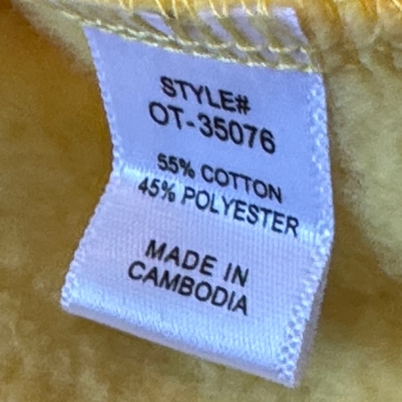 Judith March Classy Until Kickoff Yellow & White Football Pullover Size - Picture 7 of 10